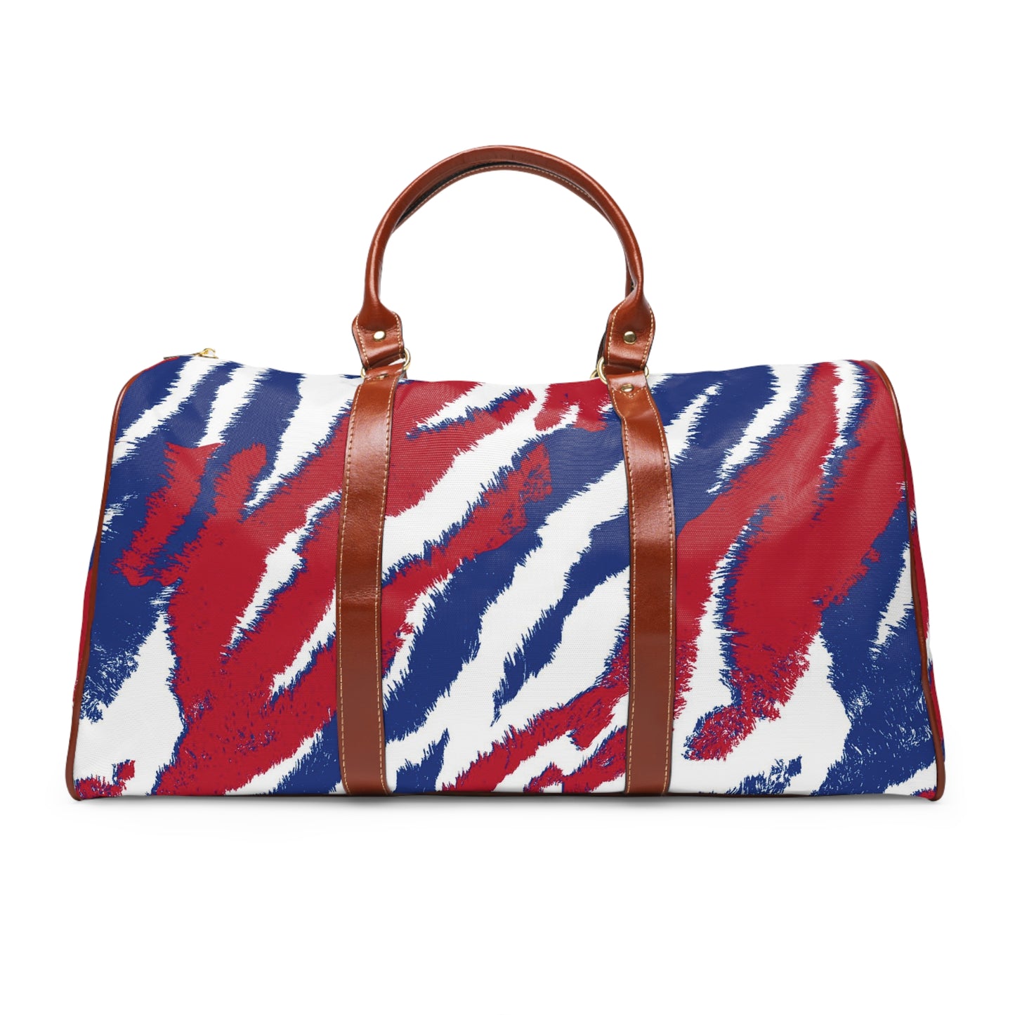 Red White and Blue Stripes - Waterproof Travel Bag