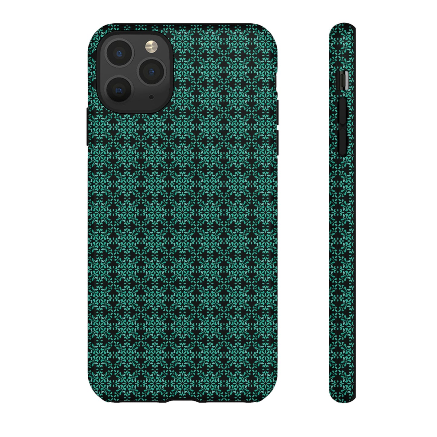 Vibrant Kaleidoscope - Turquoise - Black - Tough Cases