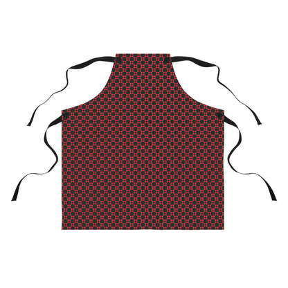 Pixel Petals - Red - Black - Apron