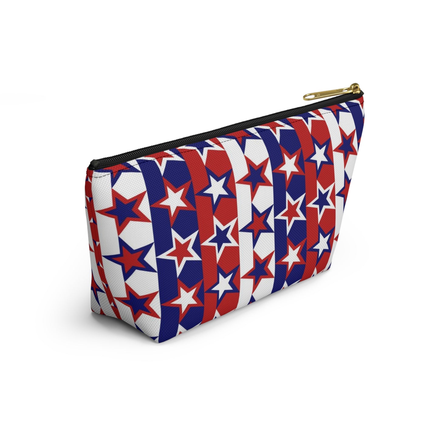 Red White and Blue Stars - Stripes - Accessory Pouch w T-bottom