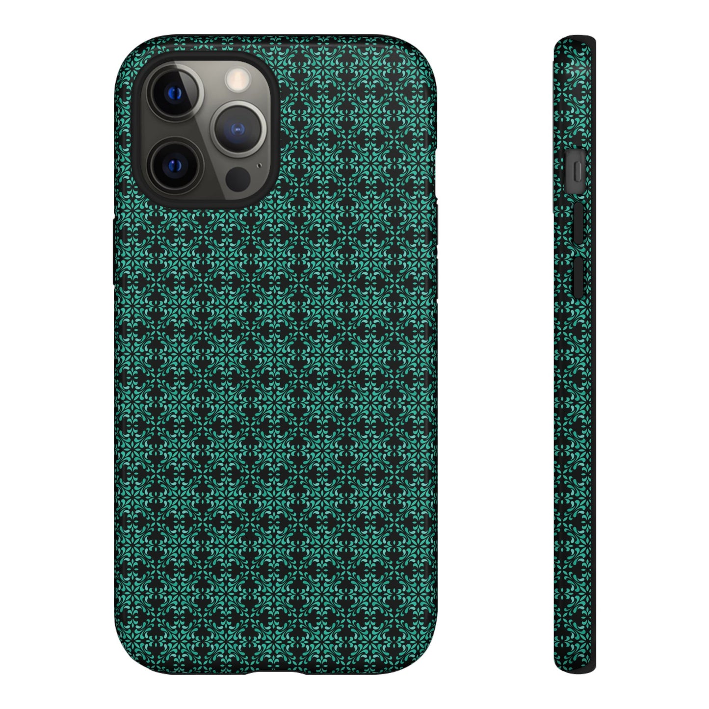 Vibrant Kaleidoscope - Turquoise - Black - Tough Cases