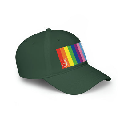 Nifty Ducks Co. Logo2 - Pride colors - Low Profile Baseball Cap