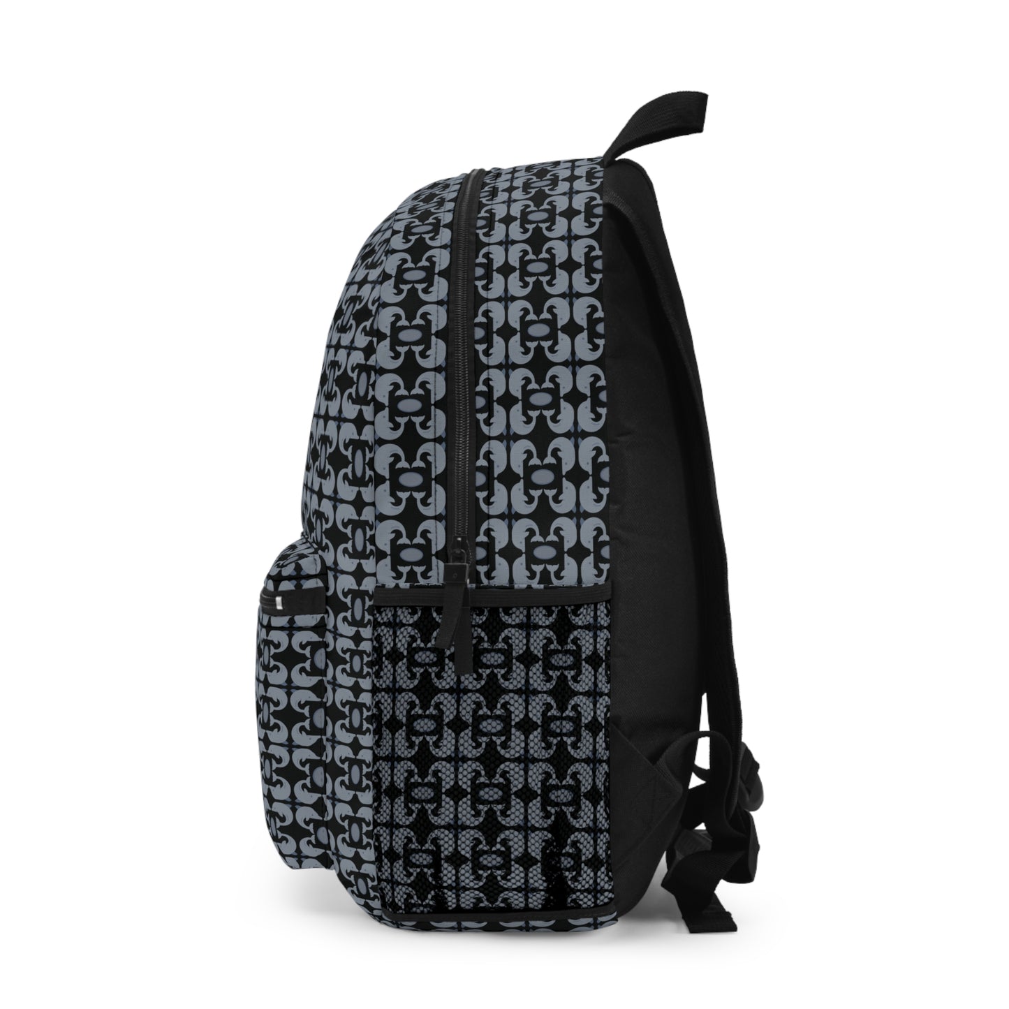 Playful dolphins - Gray - Black 000000 - Backpack