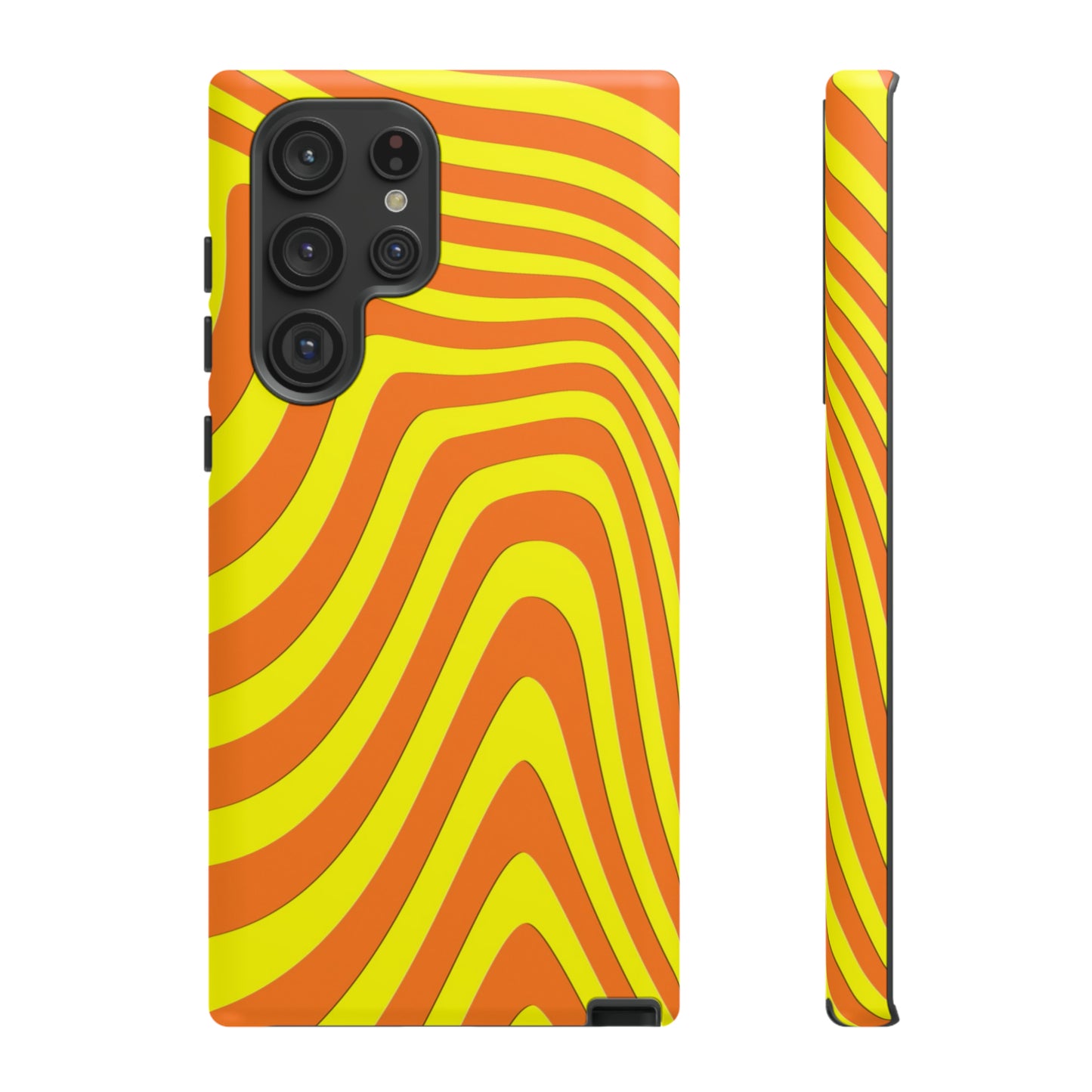 Retro wavy - yellow and orange - Tough Cases