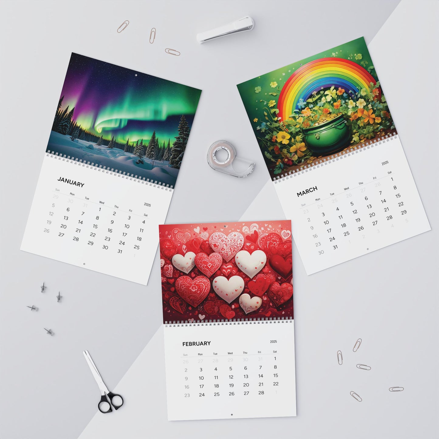 2025 AI Generated Art - Wall Calendar