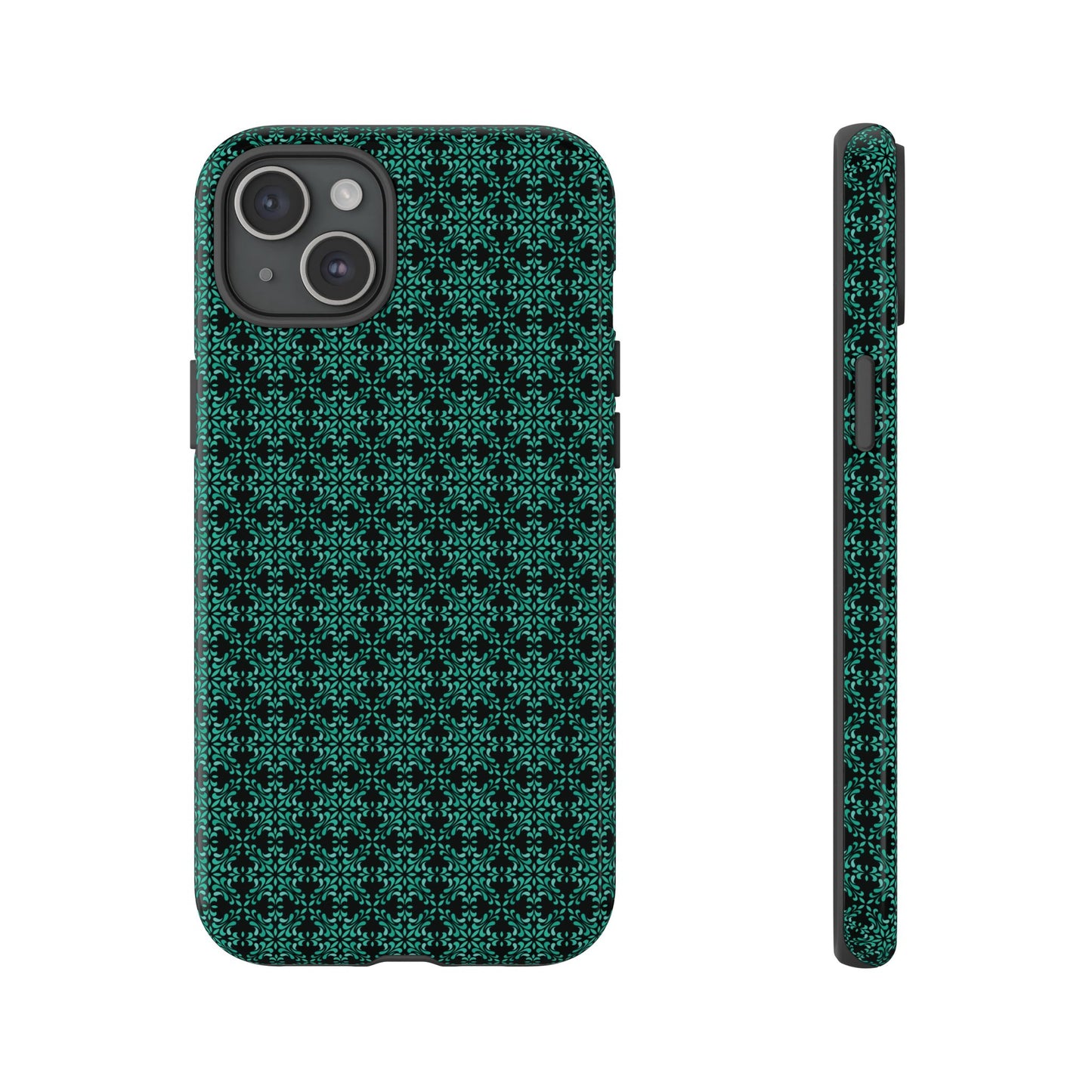 Vibrant Kaleidoscope - Turquoise - Black - Tough Cases