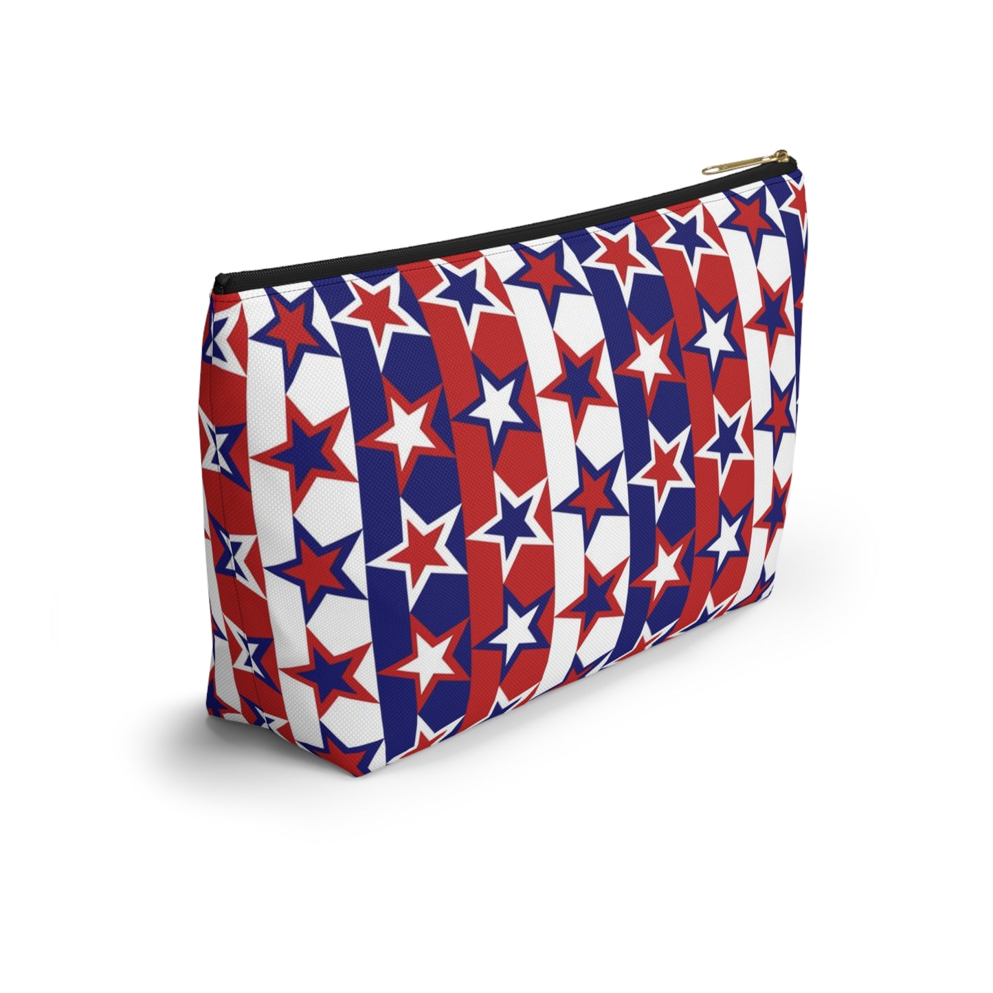 Red White and Blue Stars - Stripes - Accessory Pouch w T-bottom