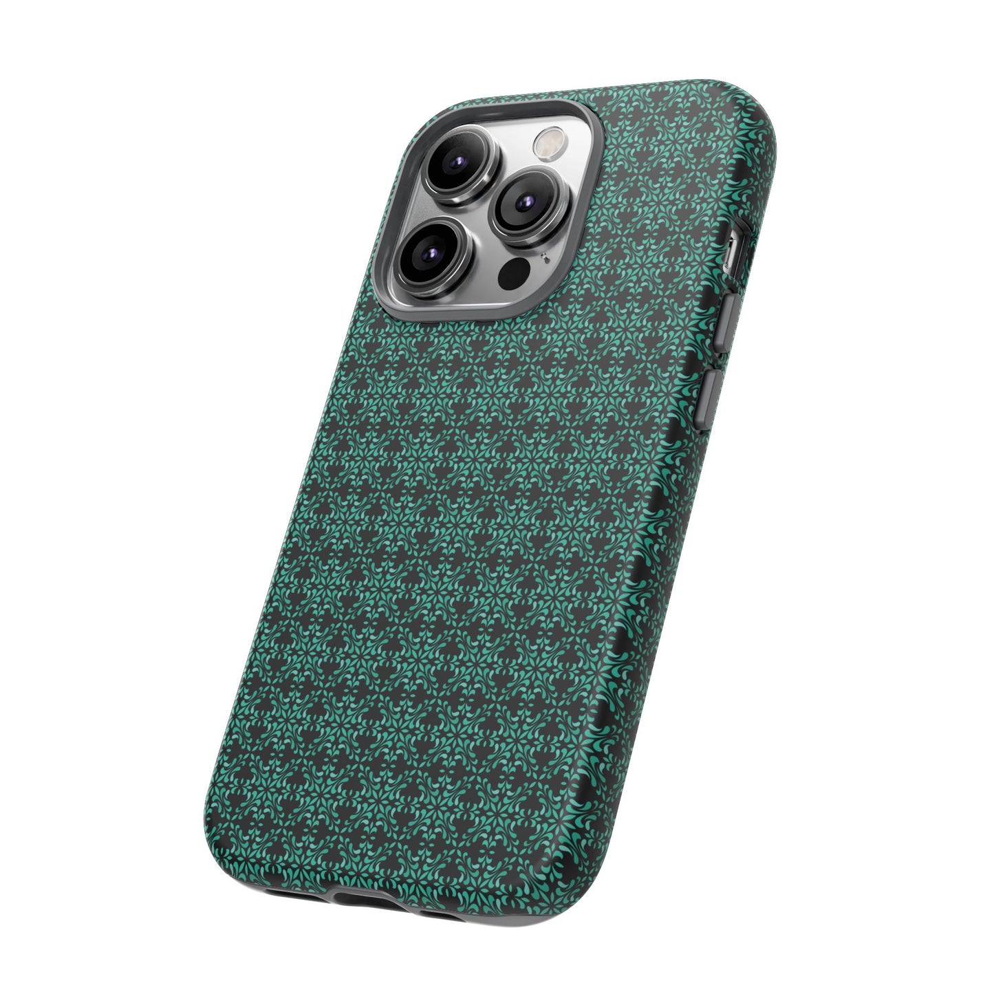 Vibrant Kaleidoscope - Turquoise - Black - Tough Cases