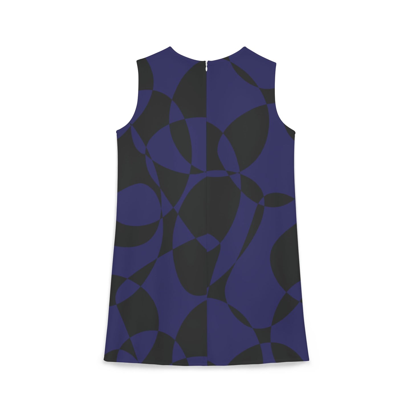 Sapphire Swirl - Black - A-line Sleeveless Dress