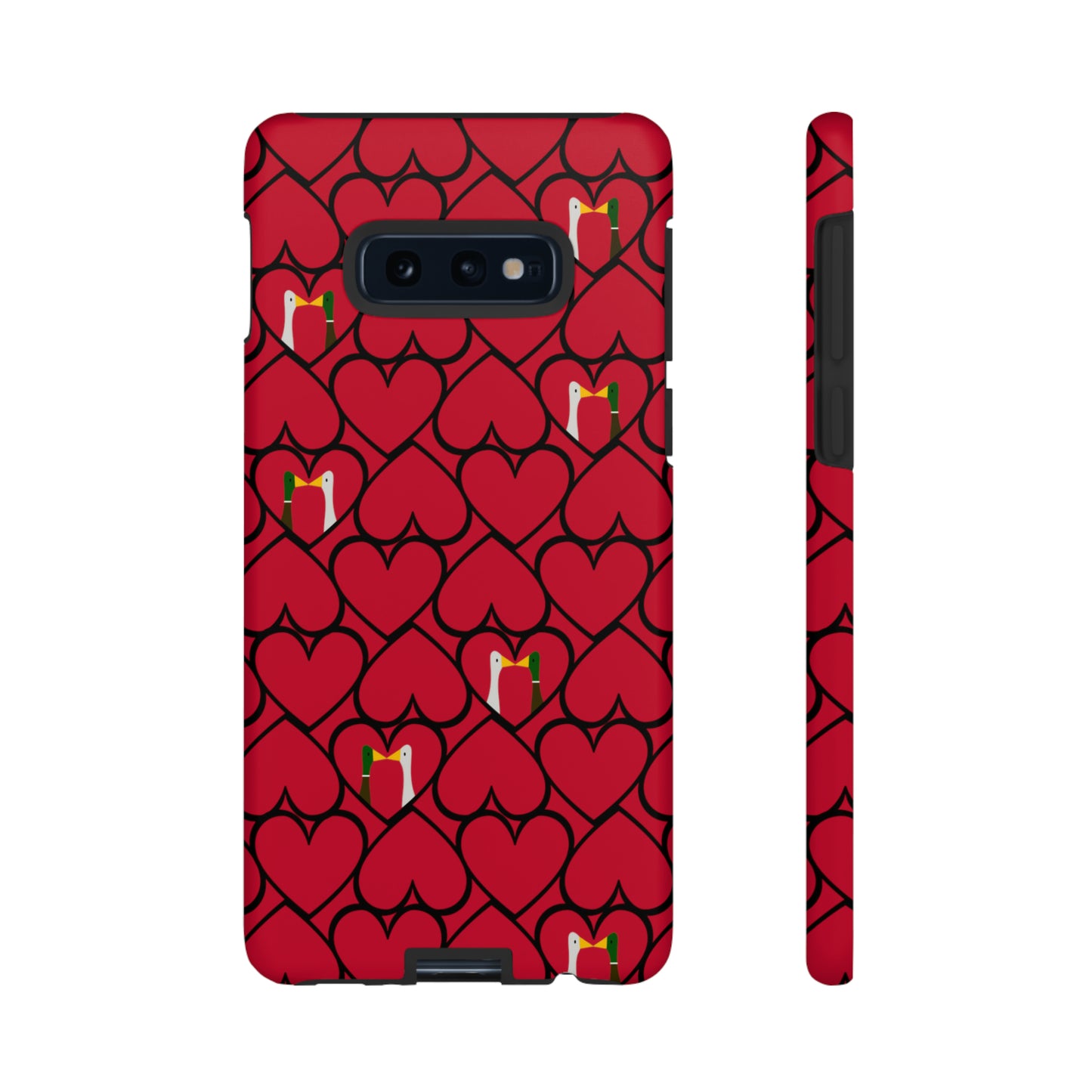 Ducks in hearts - Fire Engine Red c8092e - Tough Cases