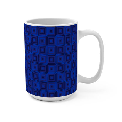 Blue Squares - Mug 15oz