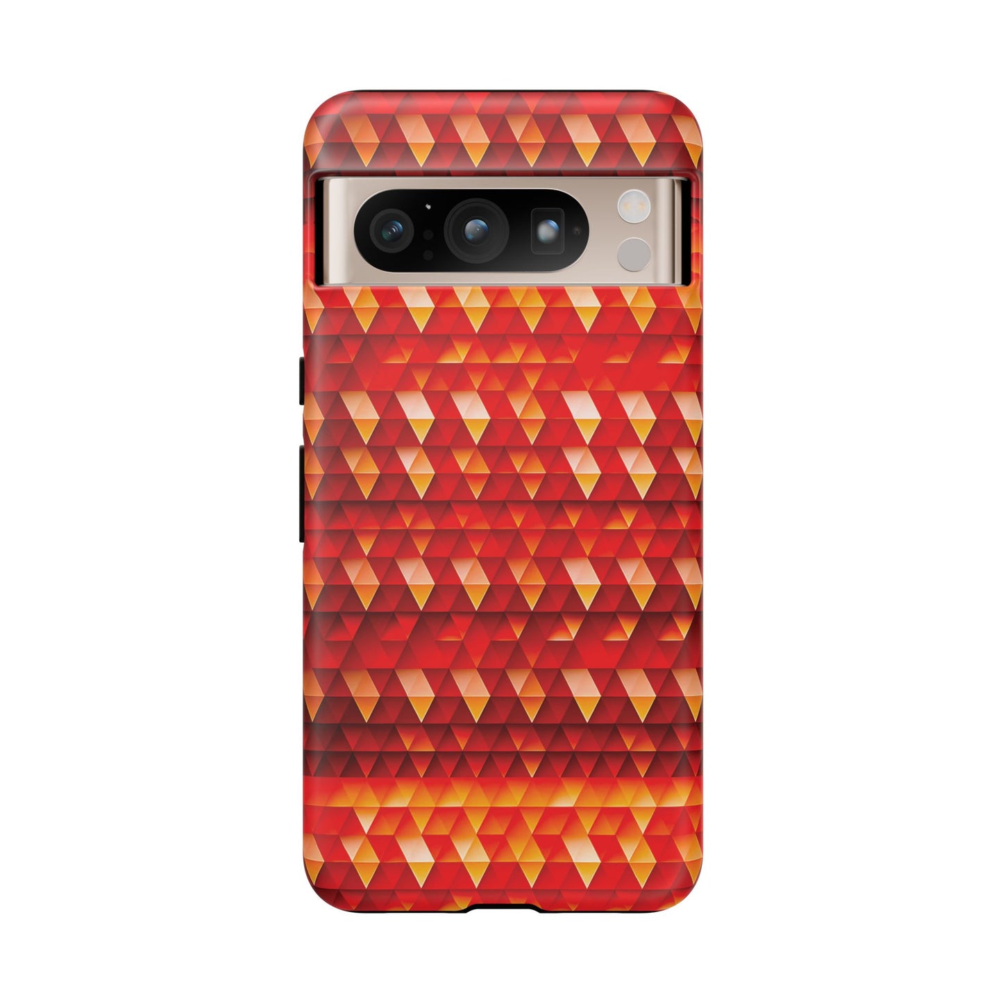 Geometric Flame - Red Triangles - Boston University Red d00000 - Tough Cases