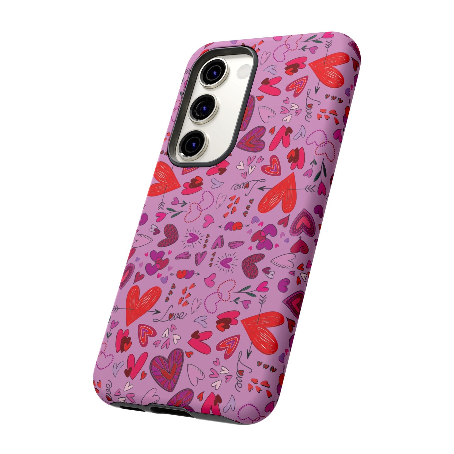 Heart Doodles - Fuschia Pink ff8eff - Tough Cases