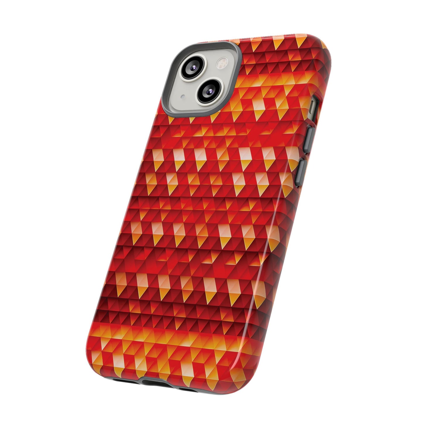 Geometric Flame - Red Triangles - Boston University Red d00000 - Tough Cases