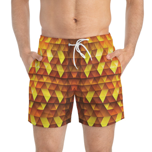 Golden Radiance - Sizzling Sunrise ffdb00  - Swim Trunks