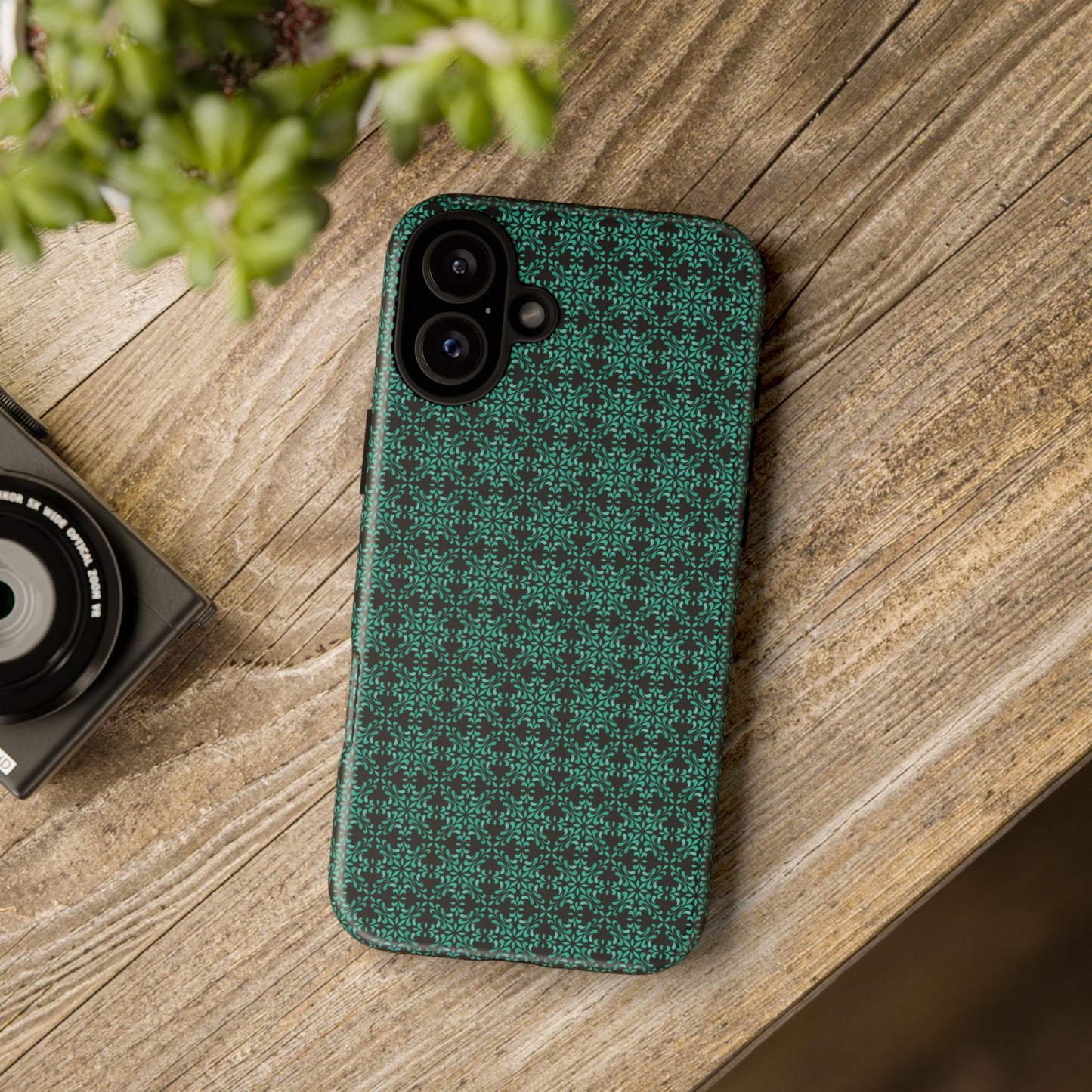 Vibrant Kaleidoscope - Turquoise - Black - Tough Cases