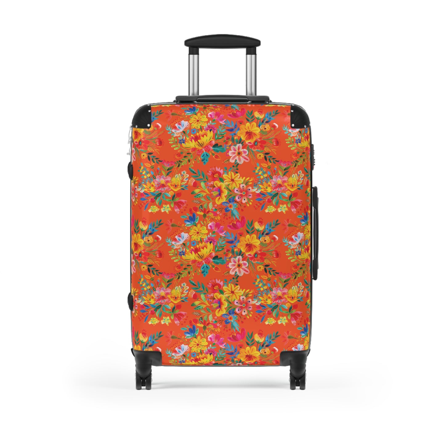 Bright Bold Watercolor Flowers - Orange FE5000 - Suitcase