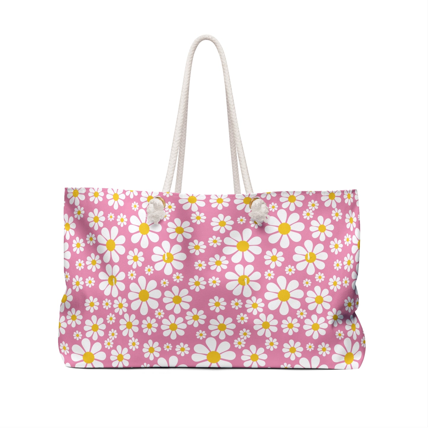 Ducks in Daisies - Small print - Supreme Pink f698bd - Weekender Bag