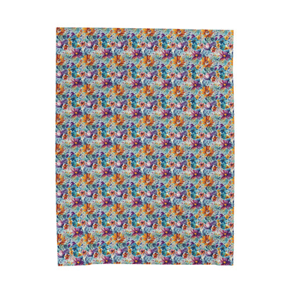 Wild Flowers - AI Generated - Velveteen Plush Blanket