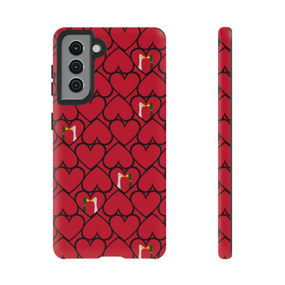 Ducks in hearts - Fire Engine Red c8092e - Tough Cases