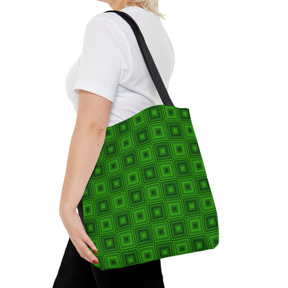 Lincoln Green - Yellow Green Squares - Tote Bag