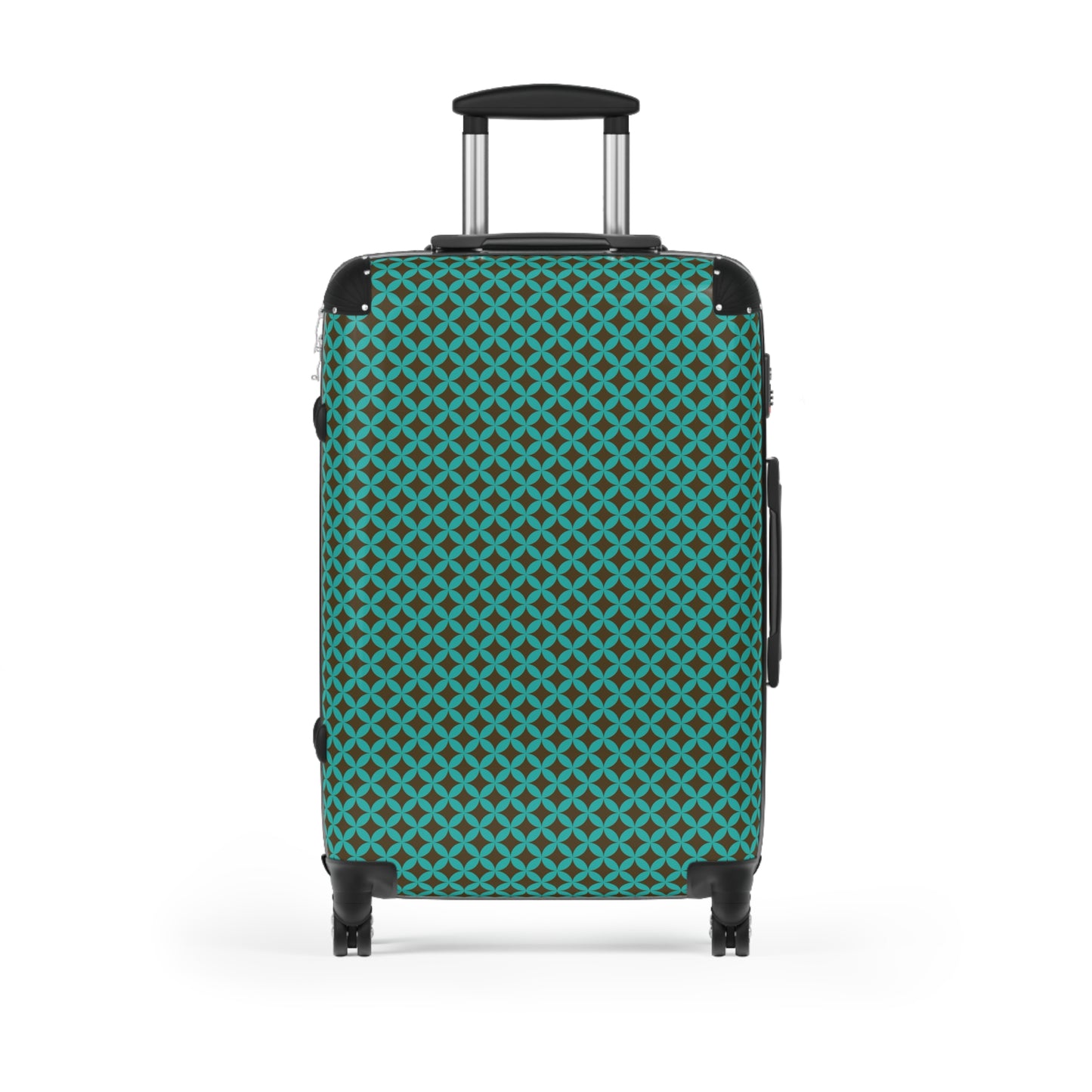 Moroccan Prints - Teal - Brown - Suitcase