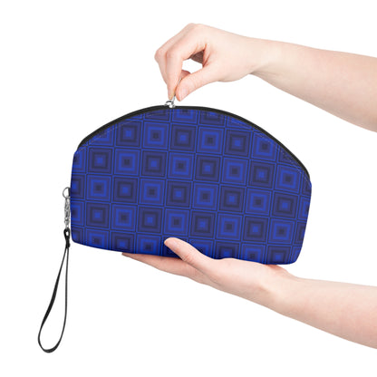 Blue Squares - Sunrise - Makeup Bag