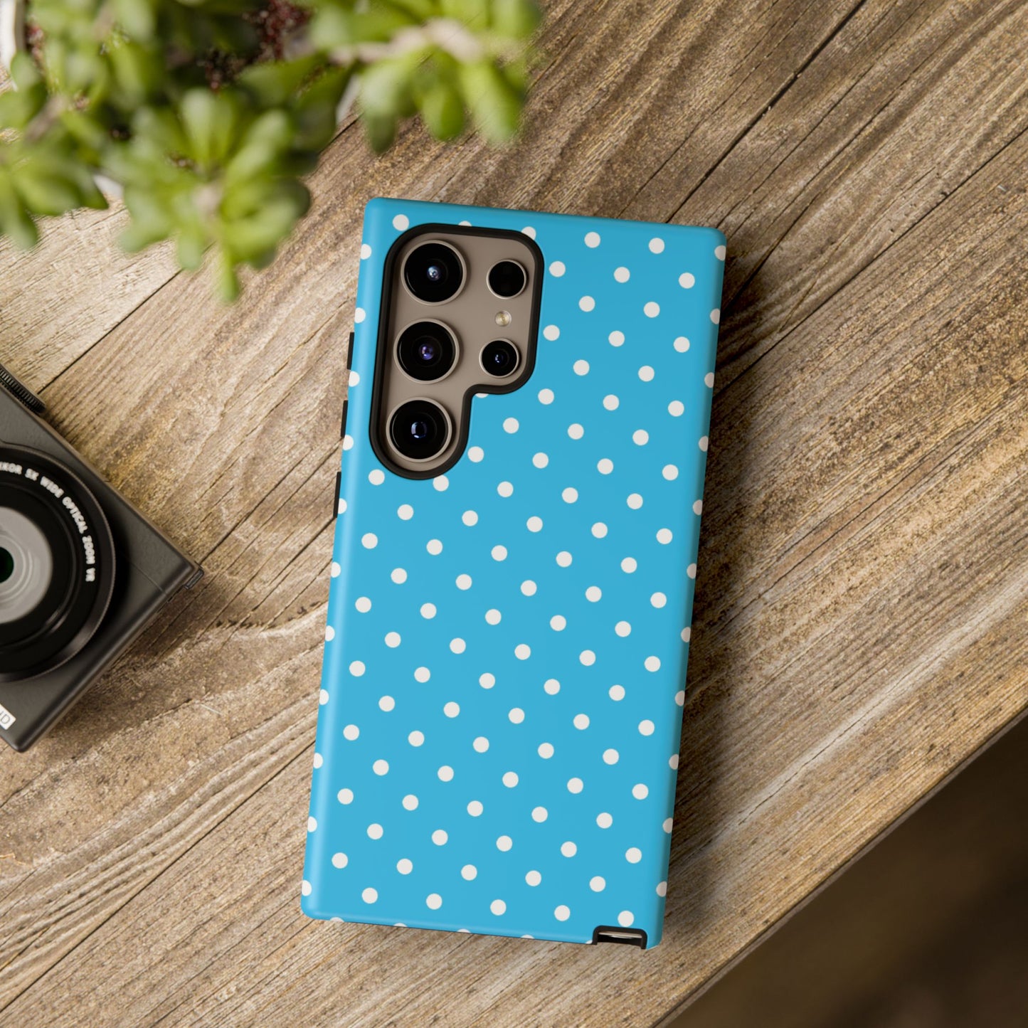 White dots on blue - Tough Cases