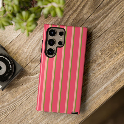 Pink and green stripes - Tough Cases