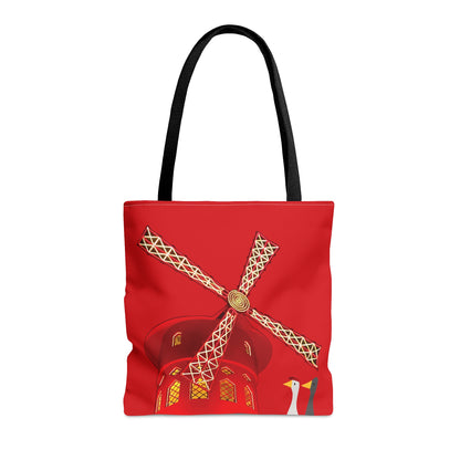 Ducks Visit Moulin Rouge - Scarlet de0000 - Tote Bag