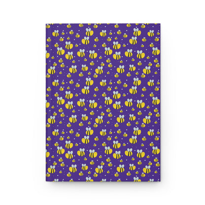 Lots of Bees - Purple Heart 5412AB - Hardcover Journal Matte