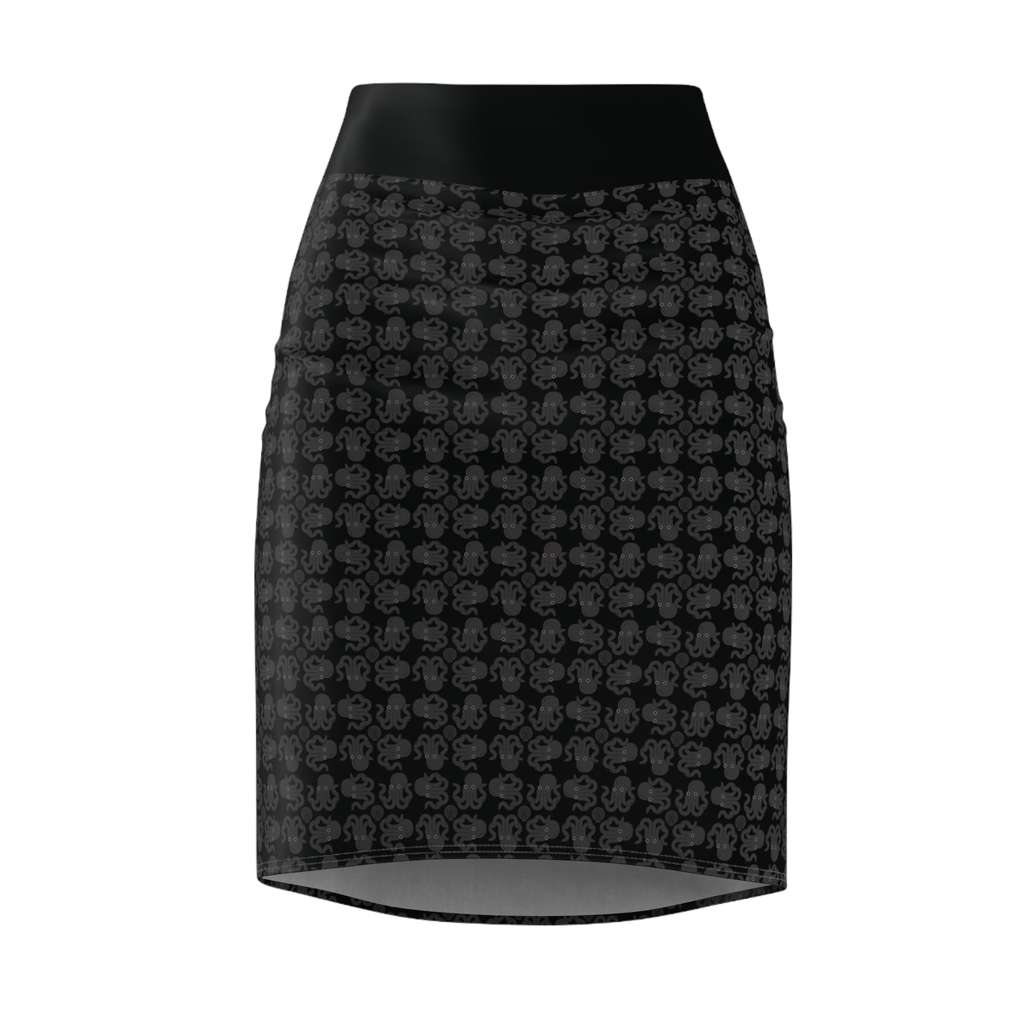 Octopie - Dark Gray - Black 000000 - Women's Pencil Skirt (AOP)