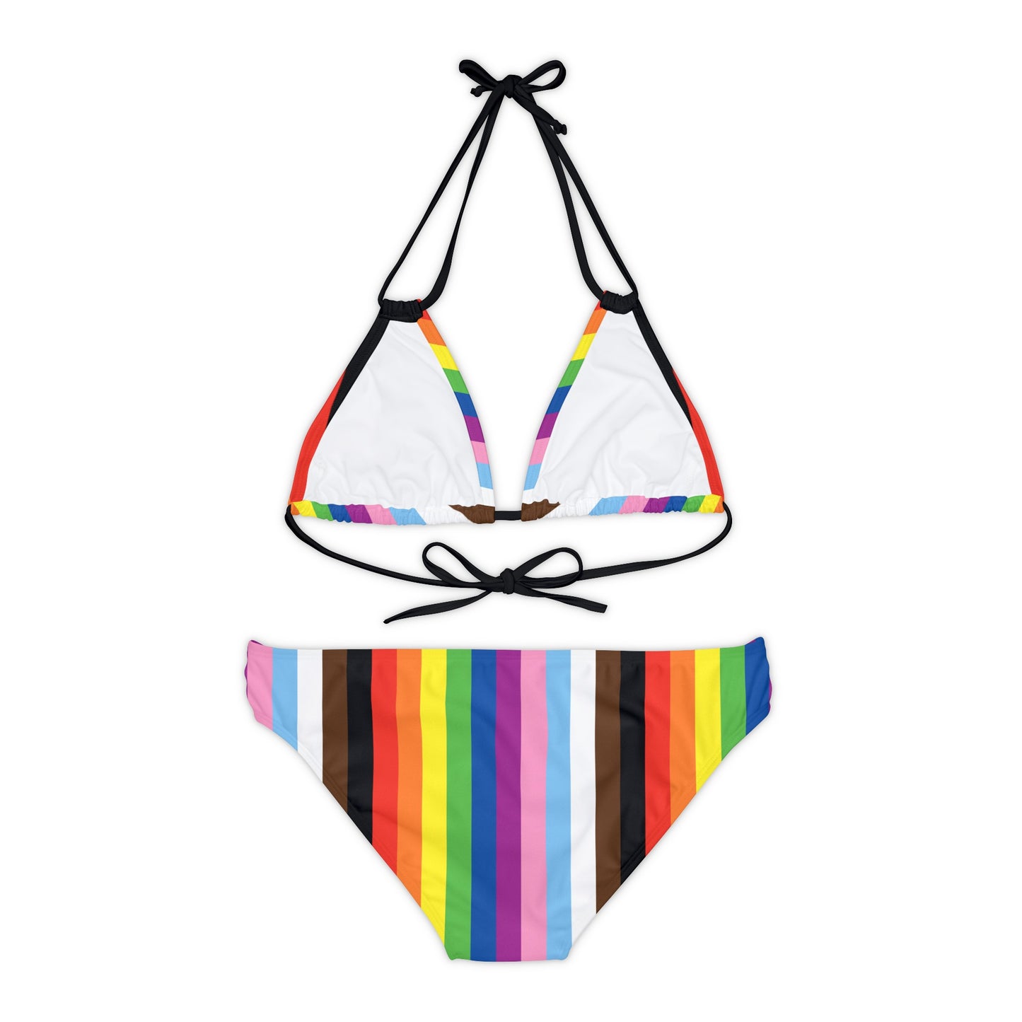 Rainbow Stripes - Pride - Strappy Bikini Set