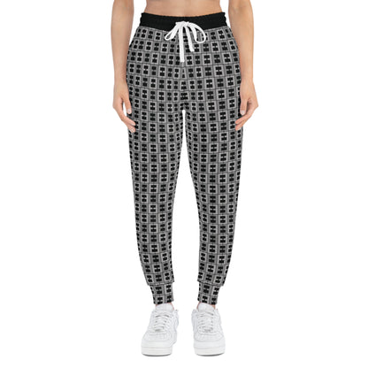 Letter Art - E -  Black - Athletic Joggers (AOP)