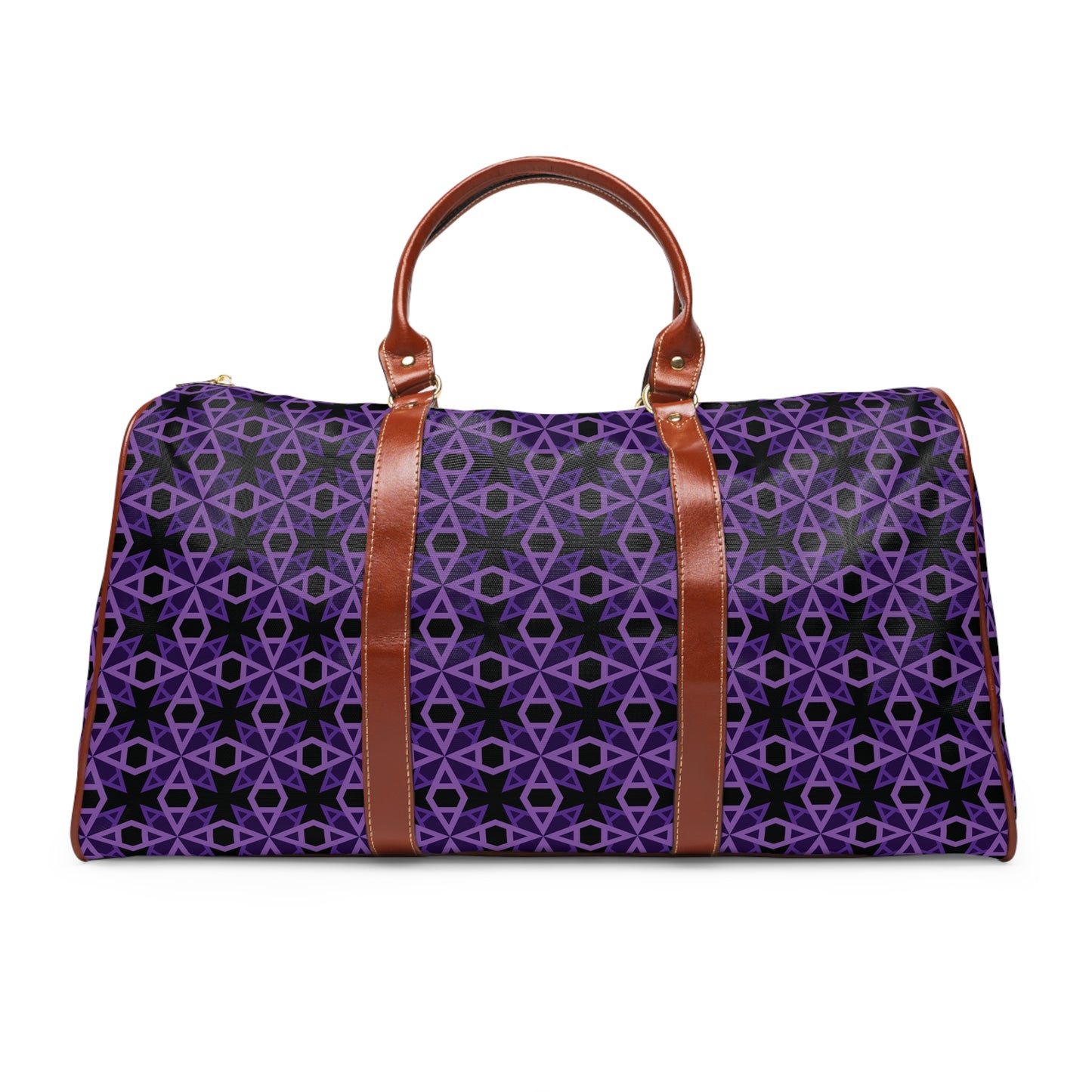 Letter Art - A - Purple - Black 000000 - Waterproof Travel Bag