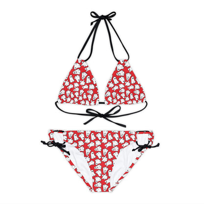 Boo - Ghosts - Halloween - Scarlet de0000 - Strappy Bikini Set