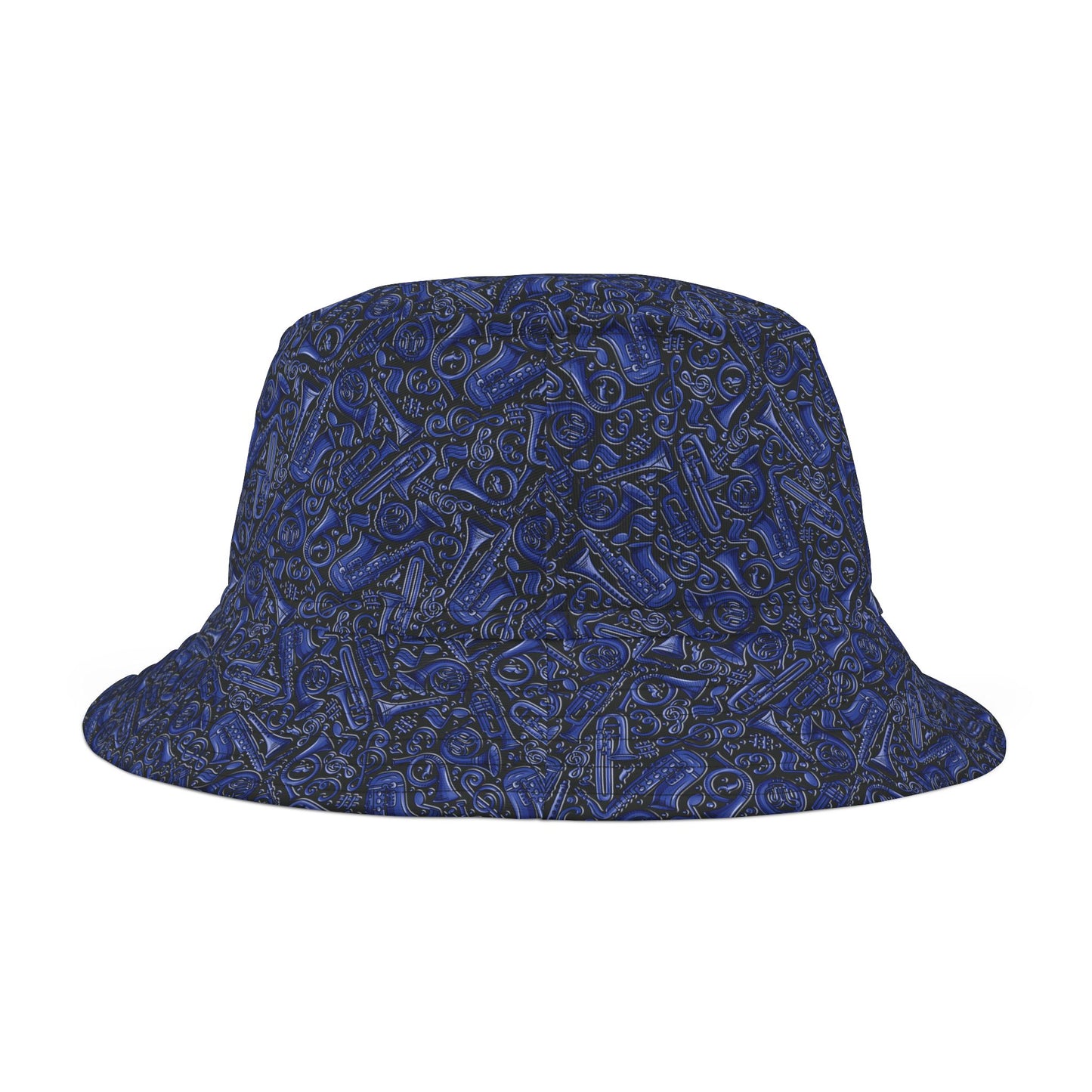 Band Camp - Blue - Black 000000 - Bucket Hat (AOP)