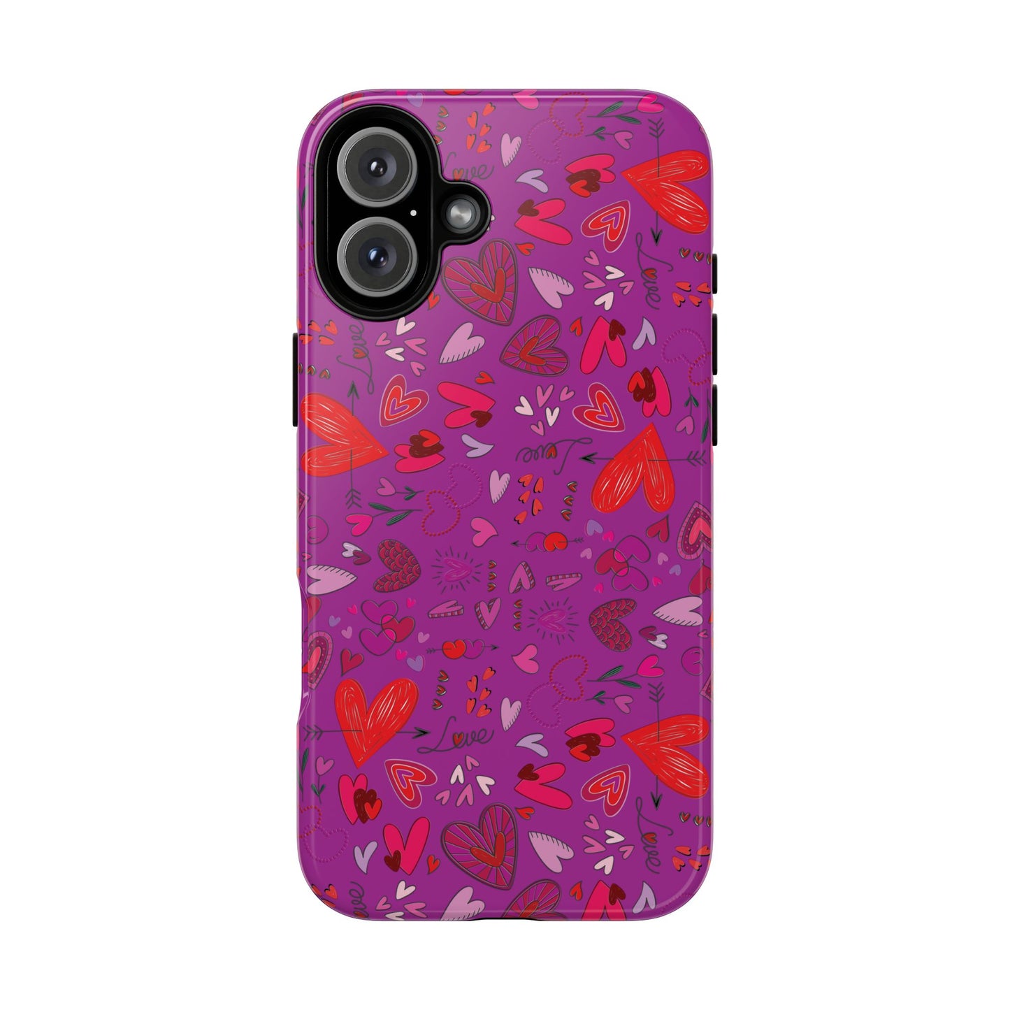 Heart Doodles - Deep Magenta B805AE - Tough Cases