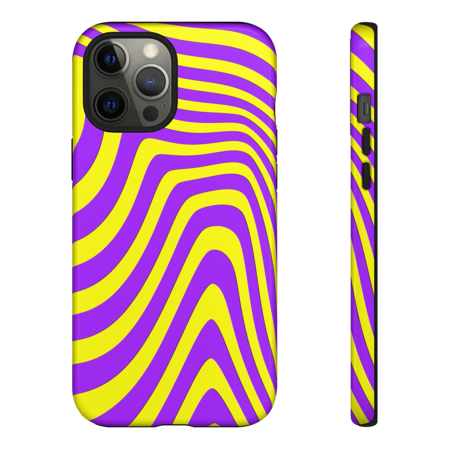 Retro wavy - yellow and purple - Tough Cases