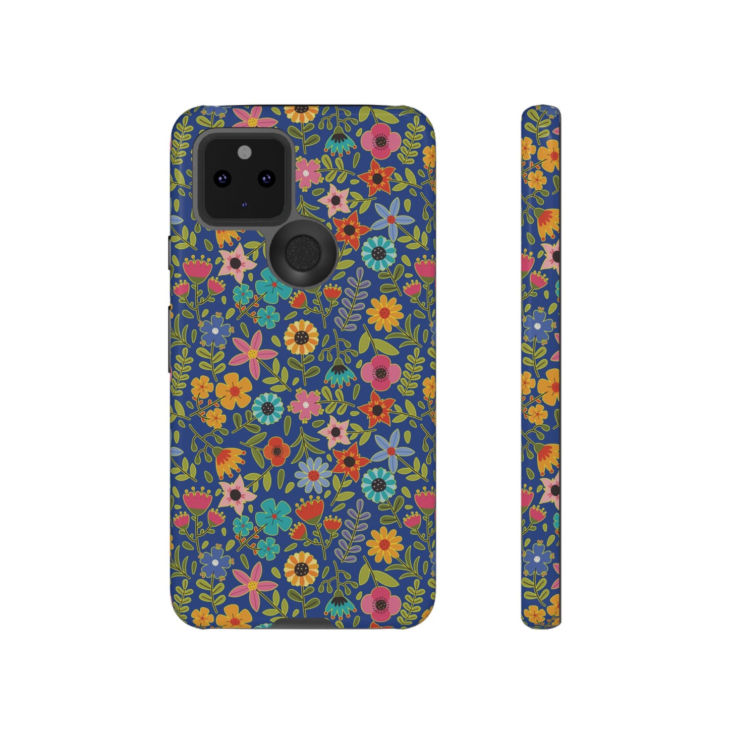 Playful Spring flowers - blue - Tough Cases