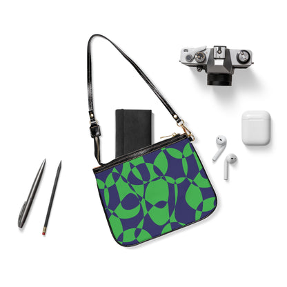 Sapphire Swirl - Lime Green - Small Shoulder Bag