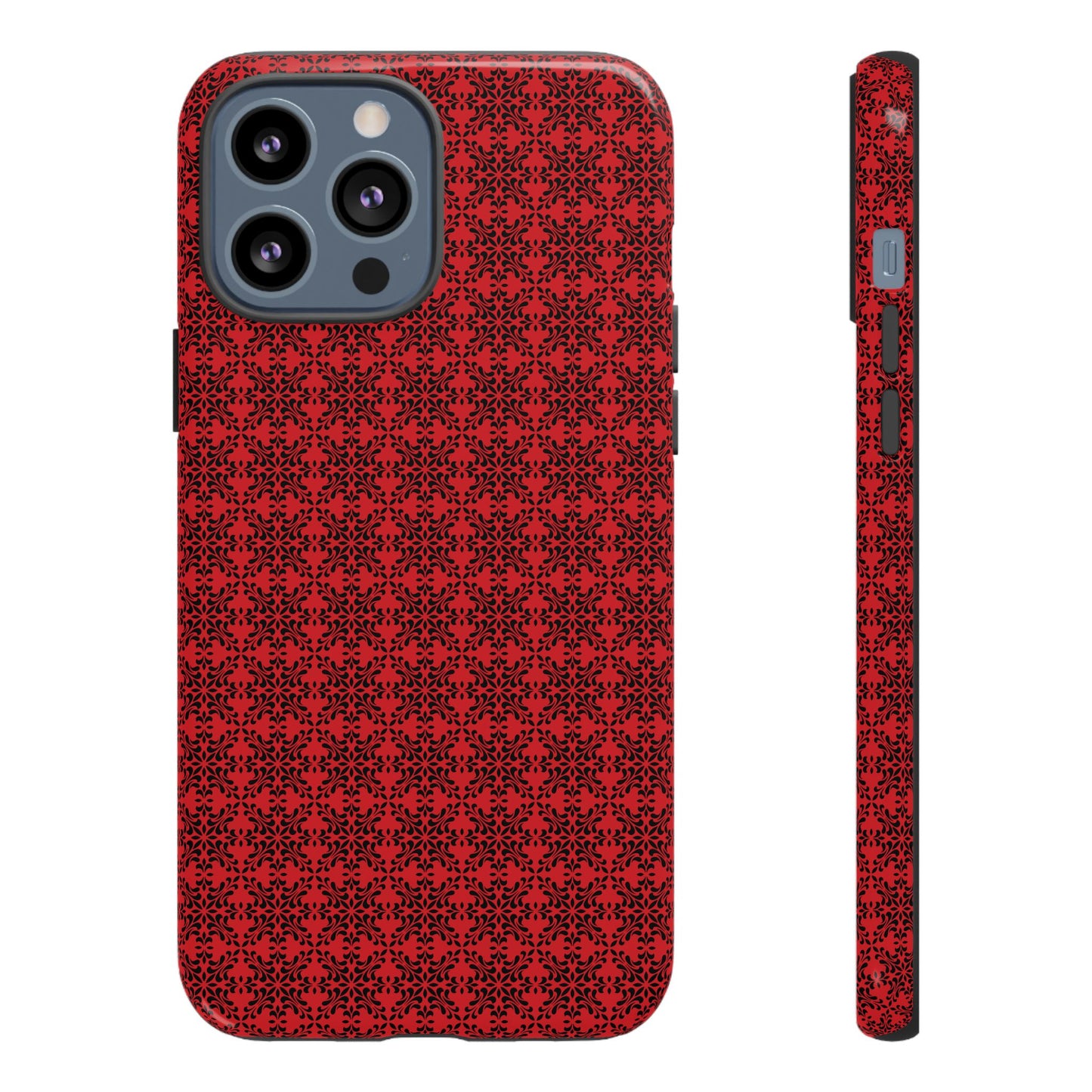 Vibrant Kaleidoscope - Black - Scarlet - Tough Cases