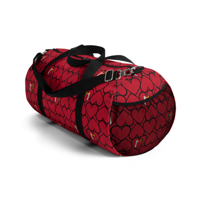 Ducks in hearts - Fire Engine Red c8092e - Duffel Bag