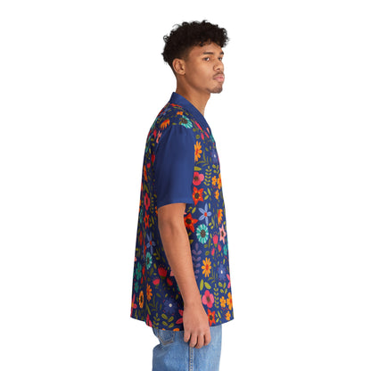 Playful Spring Flowers - Men's Hawaiian Shirt