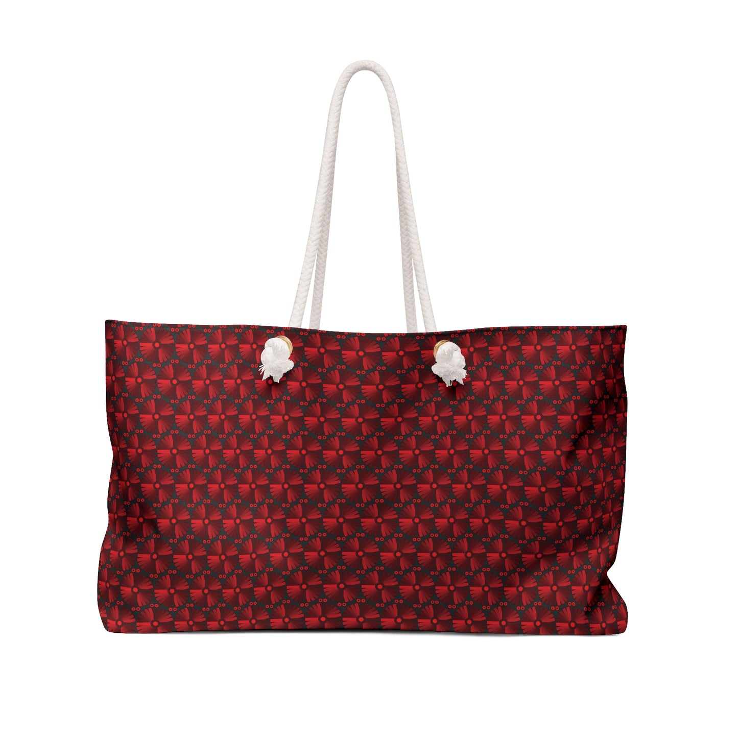 Letter Art - I - Red - Black 000000 - Weekender Bag