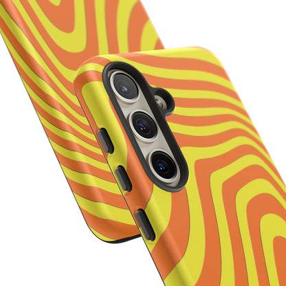 Retro wavy - Yellow and Orange - Tough Cases