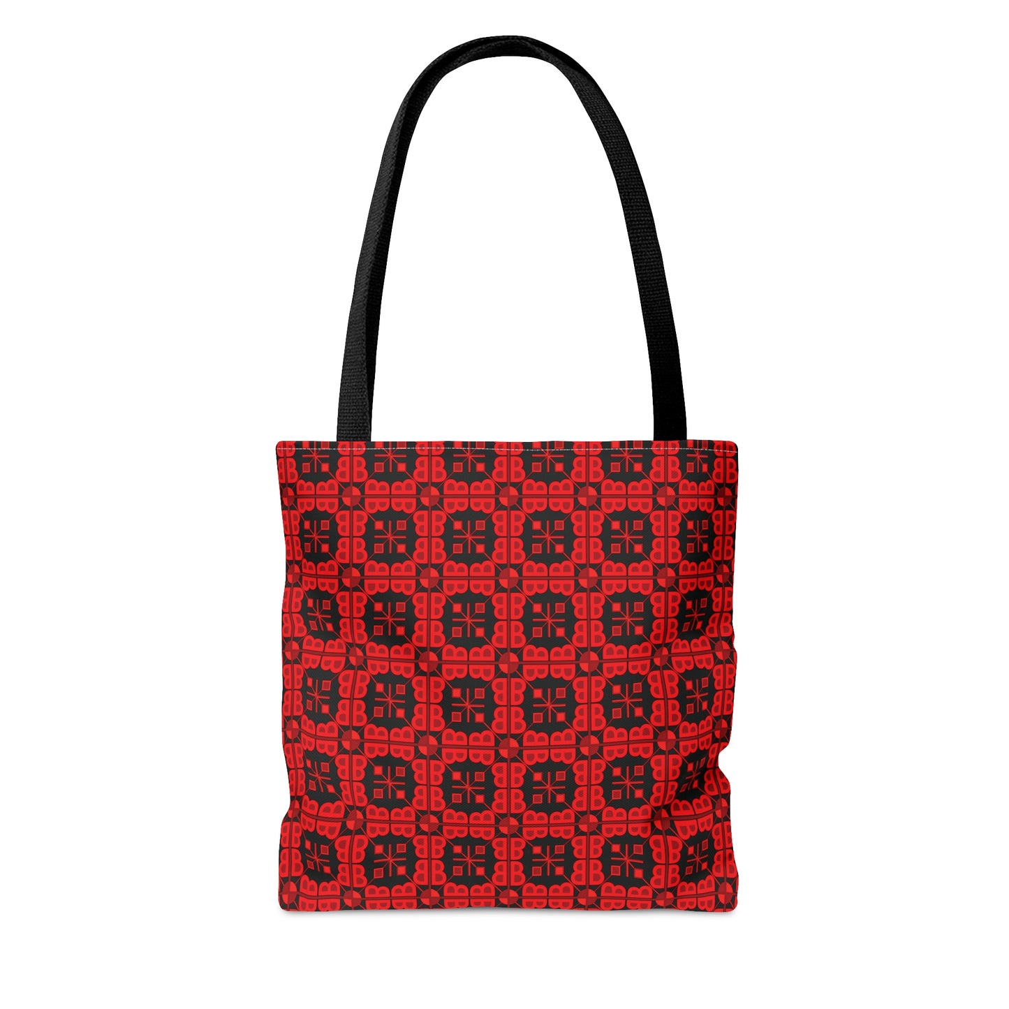 Letter Art - B - Red - Black 000000 - Tote Bag