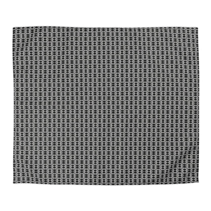 Letter Art - E - Black 000000 - Microfiber Duvet Cover