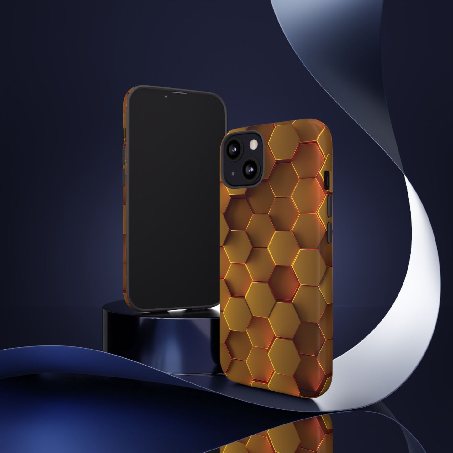 Hexagonal pattern - Gold - Tough Cases