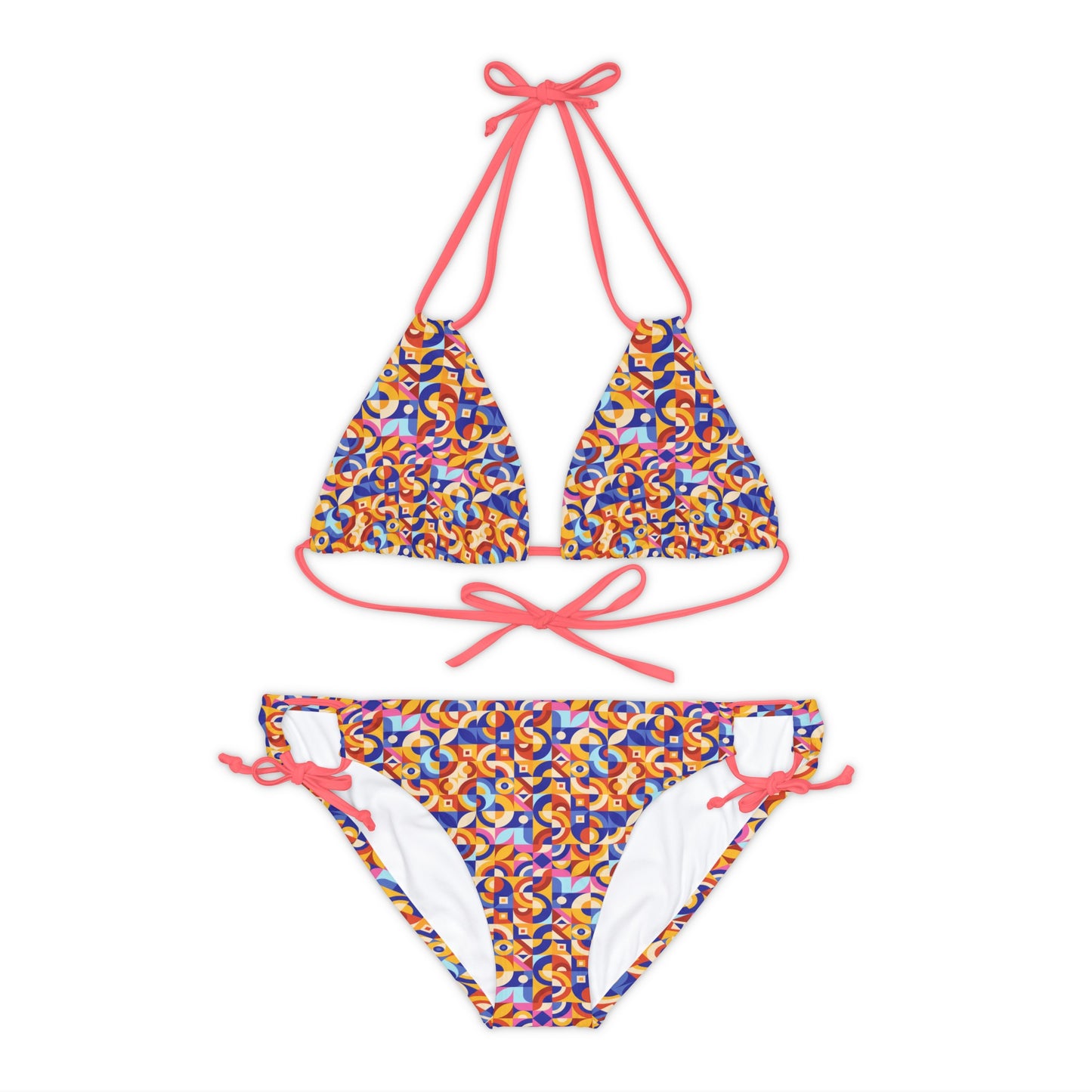 Bold Geometric pattern - Strappy Bikini Set
